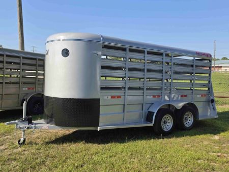 New 2026 Circle W 6X16 Bumperpull Stock Trailer