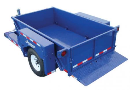 New 4'9  x 10  Air Tow USN10-55 24  Sides Single Axle Drop Deck Flatbed Trailer 7.7k**Rear Gate Option