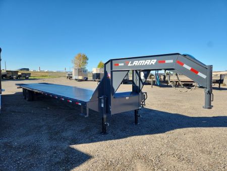 Used 2025 Lamar Trailers 40' W/ HYD TAIL Flatbed Trailer