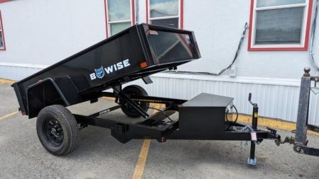 New 2027 BWise 5x8 Lo Pro Dump Trailer w/ No Brakes