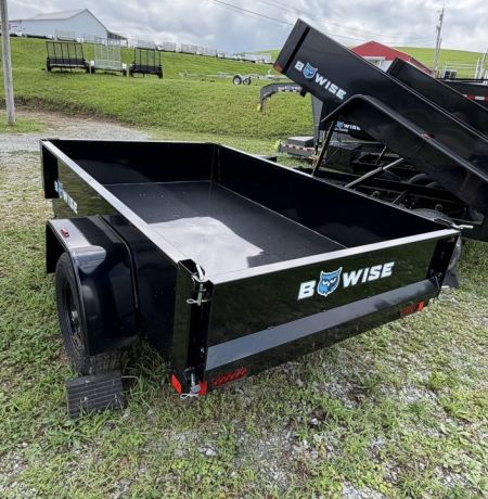 New 2027 BWise 5x8 Lo Pro Dump Trailer w/ No Brakes