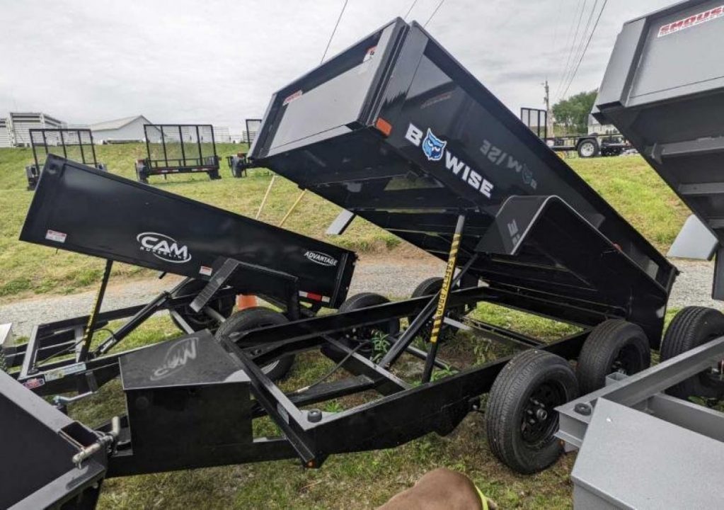 New 2027 BWise 5x10 Tandem Axle Lo Pro Dump Trailer w/ One Piece Gate