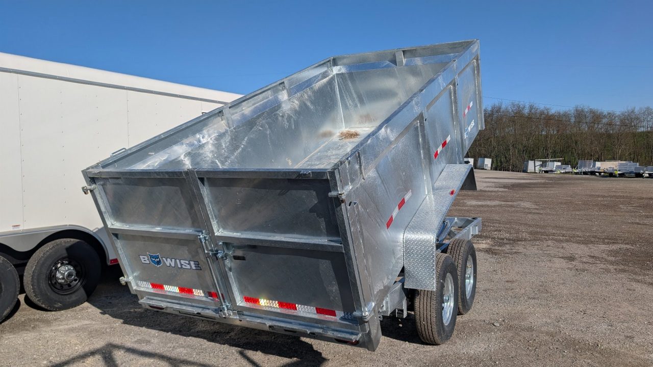 New 2027 BWise 6'9" x 14 Lo Pro GALVANIZED Equipment Dump w/ 44" High Fixed Sides