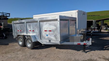 New 2027 BWise 6'9" x 14 Lo Pro GALVANIZED Equipment Dump w/ 44" High Fixed Sides