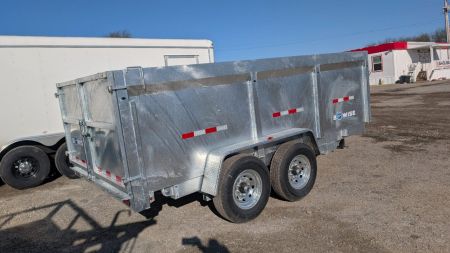 New 2027 BWise 6'9" x 14 Lo Pro GALVANIZED Equipment Dump w/ 44" High Fixed Sides