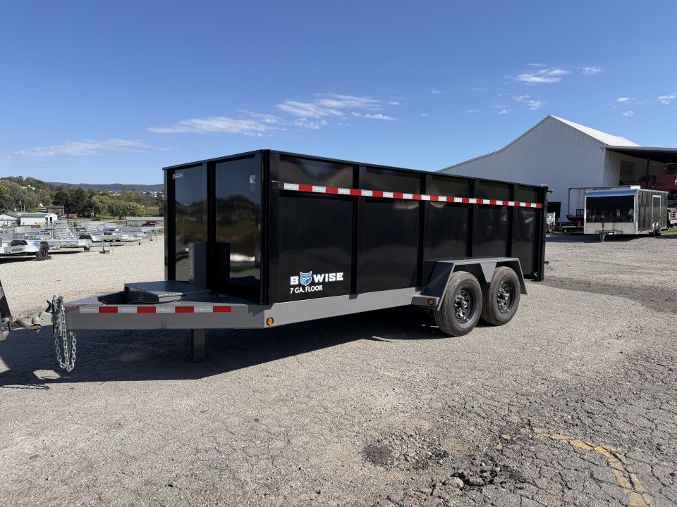 New 2026 BWISE 6'10" x 16 HD Lo Pro Equipment Dump w/ 48" FIXED SIDES