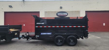 New Sure Trac 82in x 12 HD Telescopic Dump w/ 4' High Sides Trailer 14k
