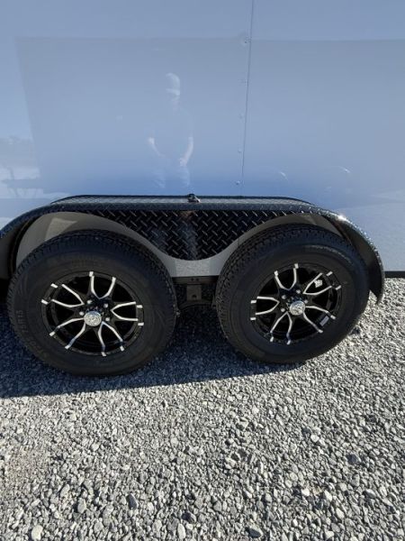 New 2027 Rock Solid Cargo 6x12 TA Cargo / Enclosed Trailer, BLACKOUT PACKAGE, ALUMINUM WHEELS, SEMI SCREWLESS 7’ TALL