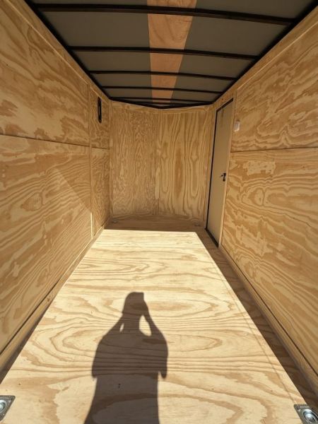 New 2027 Rock Solid Cargo 6x12 TA Cargo / Enclosed Trailer, BLACKOUT PACKAGE, ALUMINUM WHEELS, SEMI SCREWLESS 7’ TALL