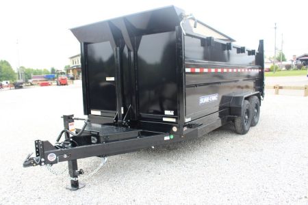 New 2027 Sure-Trac 7' x 16' Hydraulic Dump Trailer - 4' Steel Sides - Telescopic Ram - 14000# GVW
