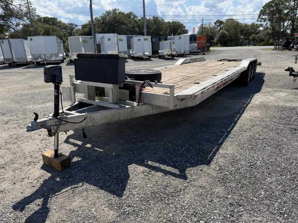 Used 2021 Wolverine Trailers 34' Aluminum Car Hauler | Triple Axle | 21K Capacity | Dovetail & Winch Car Hauler