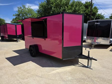 New 2027 New 6x12 SA Screwless Enclosed Vending Trailer | Blackout | Spoiler Package | .08 Polycor | Dexter Axle | Dallas | 1265