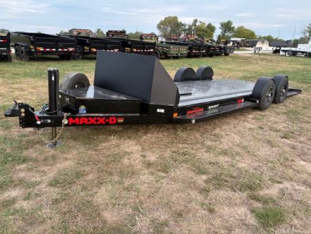 New 2027 MAXX-D 80x24 Tandem 10K Drop-N-Load Trailer W/ Rock Shield, Hydro Jack, In-Floor Lights, & Wireless Remote