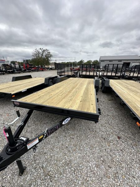 New 2027 AMO UT202 Car Hauler 82X20 TA DOVETAIL W/ SLIDE IN RAMPS (GVW:7000) BLACK