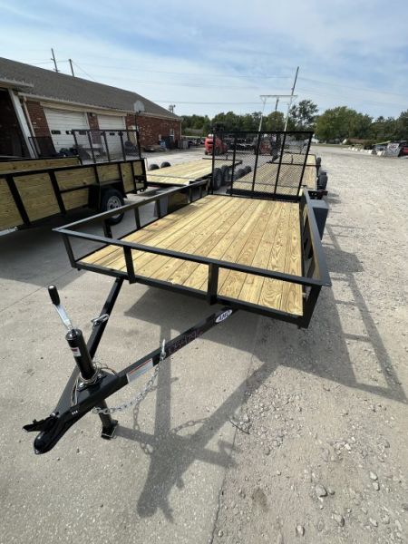 New 2027 AMO US121 Utility Trailer 76X12 SA LOWSIDE (GVW:2990) BLACK