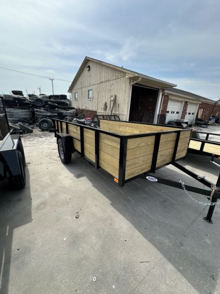 New 2027 AMO US121 Utility Trailer 76X12 SA HIGH SIDE (GVW:2990) BLACK