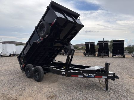 New 2027 Top Hat Trailers DX14 7'x14'X3' 14k GVWR Dump Trailer
