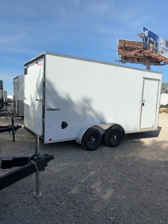 New 2027 Formula Trailers 7X16 CONQUEST SE FLAT TOP SLOPED VNOSE 7K W/RAMP