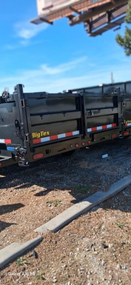 New 2027 Big Tex Trailers 7X16 HEAVY DUTY TANDEM GOOSENECK DUMP TRAILER W/SLIDE IN RAMPS 16K