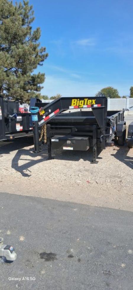New 2027 Big Tex Trailers 7X16 HEAVY DUTY TANDEM GOOSENECK DUMP TRAILER W/SLIDE IN RAMPS 16K