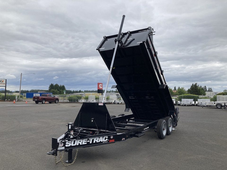 New 2027 Sure-Trac Pro Series 7x16 Telescopic Dump Trailer 17.6K GVWR