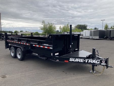 New 2027 Sure-Trac Pro Series 7x16 Telescopic Dump Trailer 17.6K GVWR