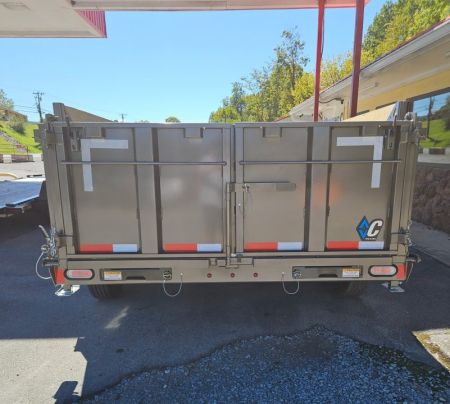New 2027 Diamond C LPT207 TELESCOPIC DUMP TRAILER. PACESETTER LONG ARM TARP, HYDRO JACK SLIPPER ROLLER