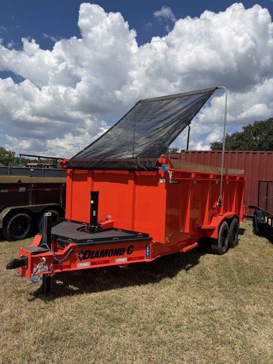 New DIAMOND C LPT208 LOW PROFILE TELESCOPIC DUMP TRAILER - PACESETTER EDITION; 16’X81”;3 WAY GATE