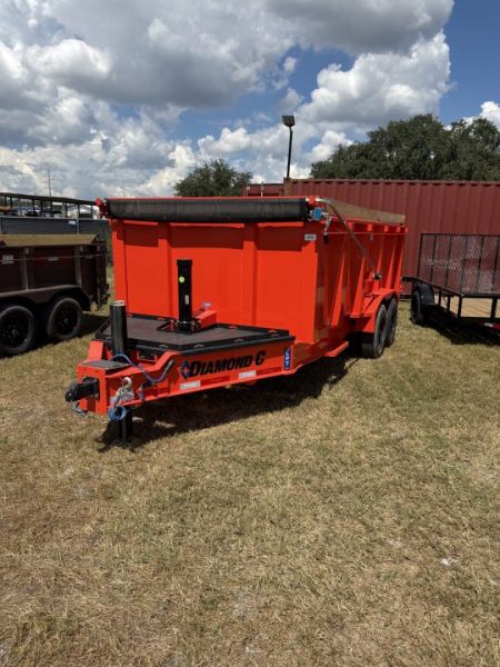 New DIAMOND C LPT208 LOW PROFILE TELESCOPIC DUMP TRAILER - PACESETTER EDITION; 16’X81”;3 WAY GATE