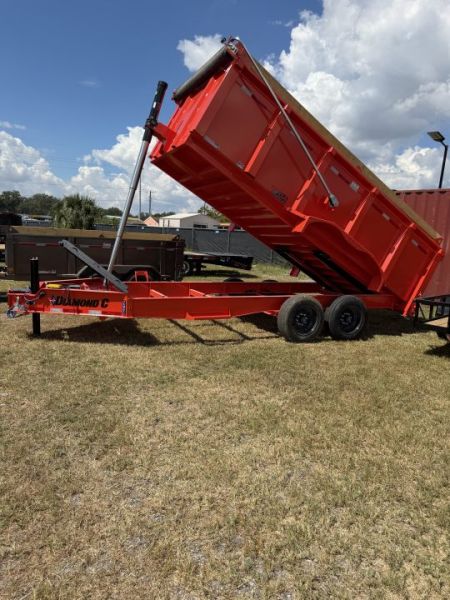 New DIAMOND C LPT208 LOW PROFILE TELESCOPIC DUMP TRAILER - PACESETTER EDITION; 16’X81”;3 WAY GATE