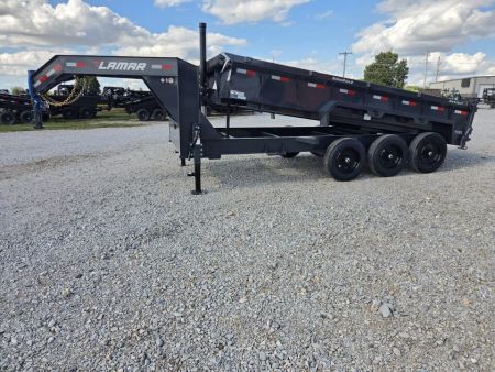 New 2027 Lamar 83X16 TRIPLE 21K GOOSENECK TELESCOPIC DUMP W/24  SIDES & 17.5 /16PLY