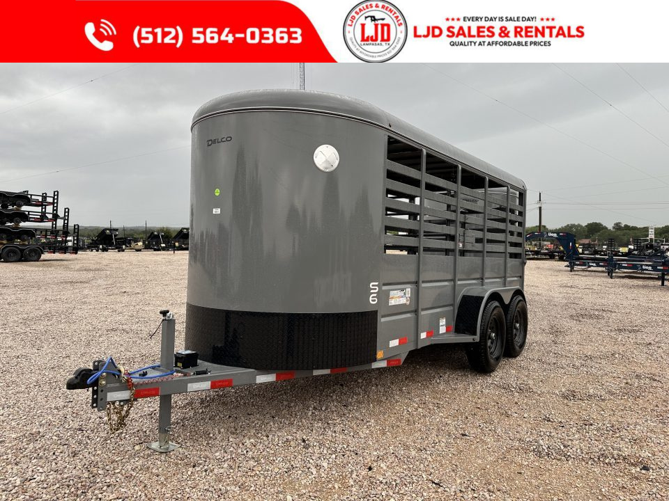 New 2027 Delco Trailers - 6' x 16' x 6'6  - Livestock Trailer