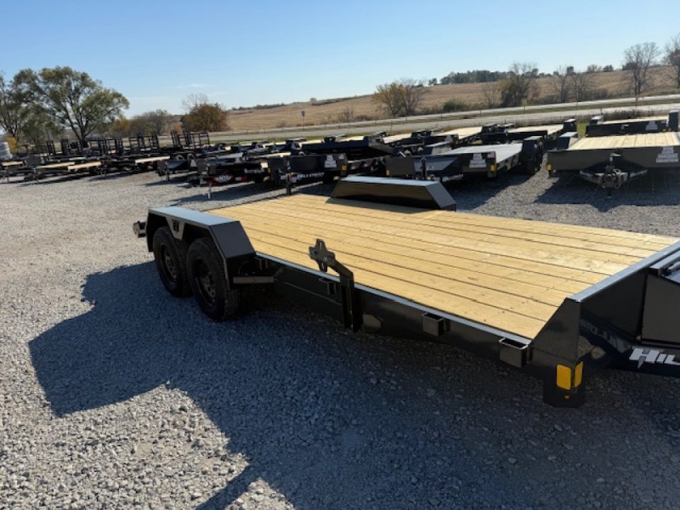 New 2027 Hillcrest Charcoal 82"x16'+2' 7k Car Hauler Trailer