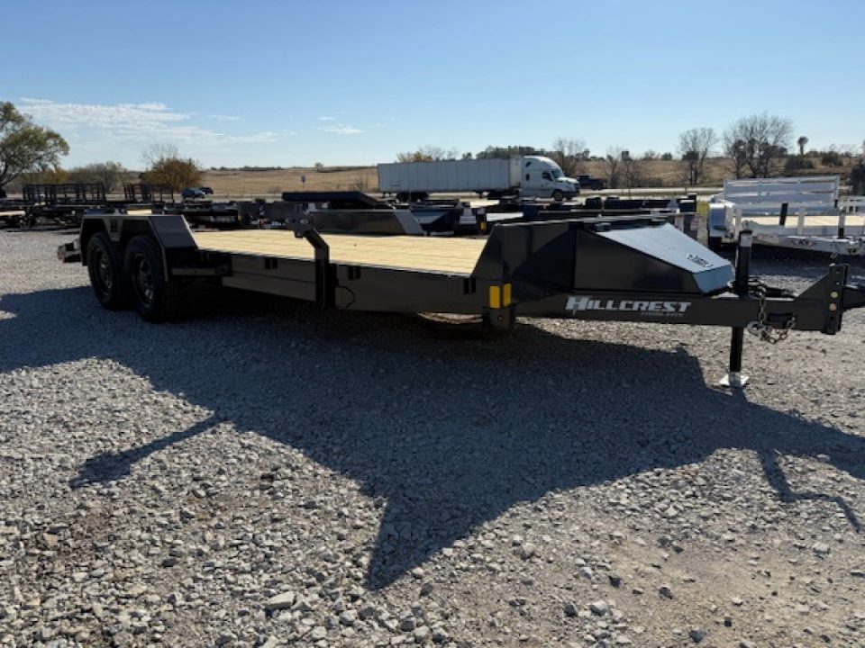 New 2027 Hillcrest Charcoal 82"x18'+2' 7k Car Hauler Trailer