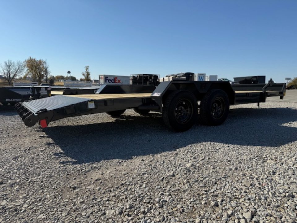 New 2027 Hillcrest Charcoal 82"x18'+2' 7k Car Hauler Trailer