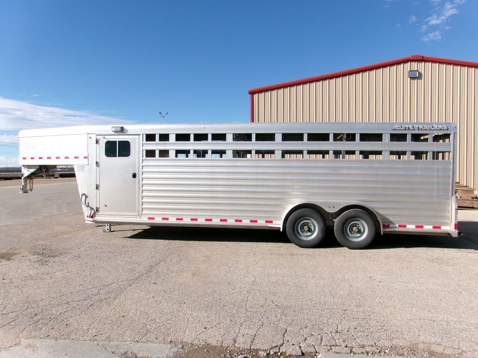 Used 2018 Elite Trailers 7x24 Stock Combo w/ Floating Gates