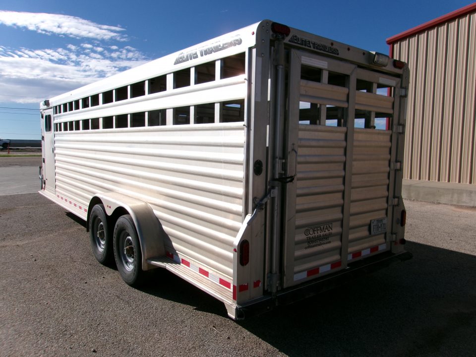 Used 2018 Elite Trailers 7x24 Stock Combo w/ Floating Gates