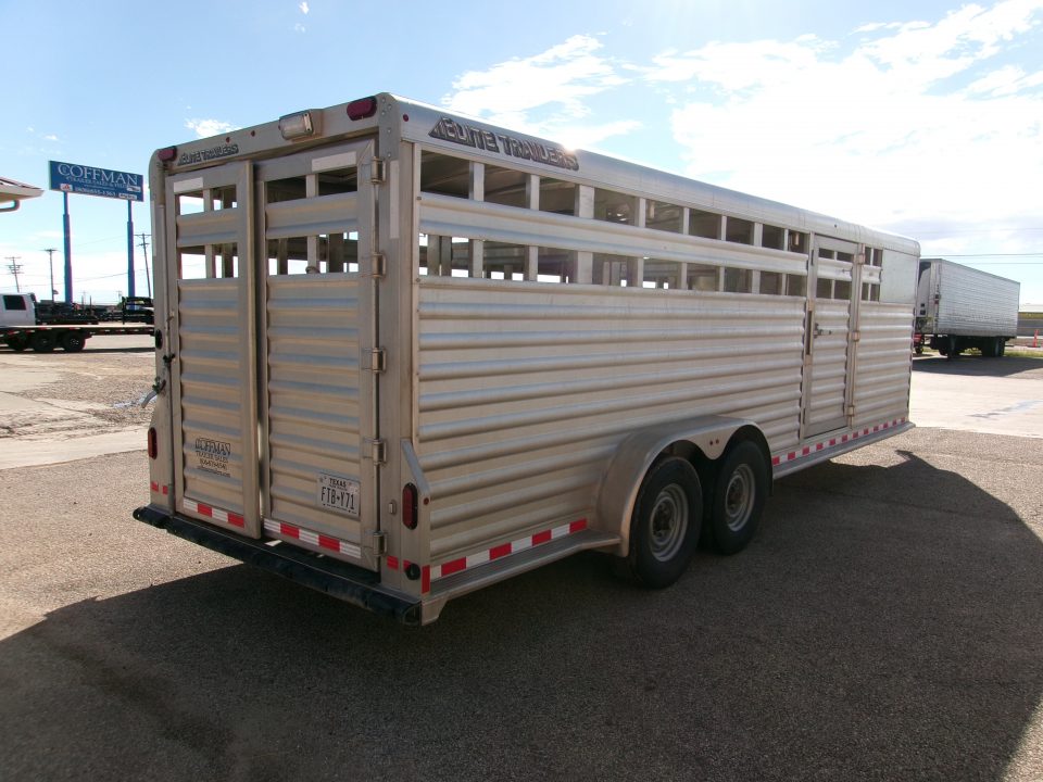 Used 2018 Elite Trailers 7x24 Stock Combo w/ Floating Gates
