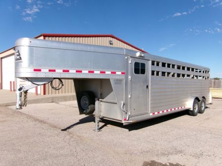 Used 2018 Elite Trailers 7x24 Stock Combo w/ Floating Gates