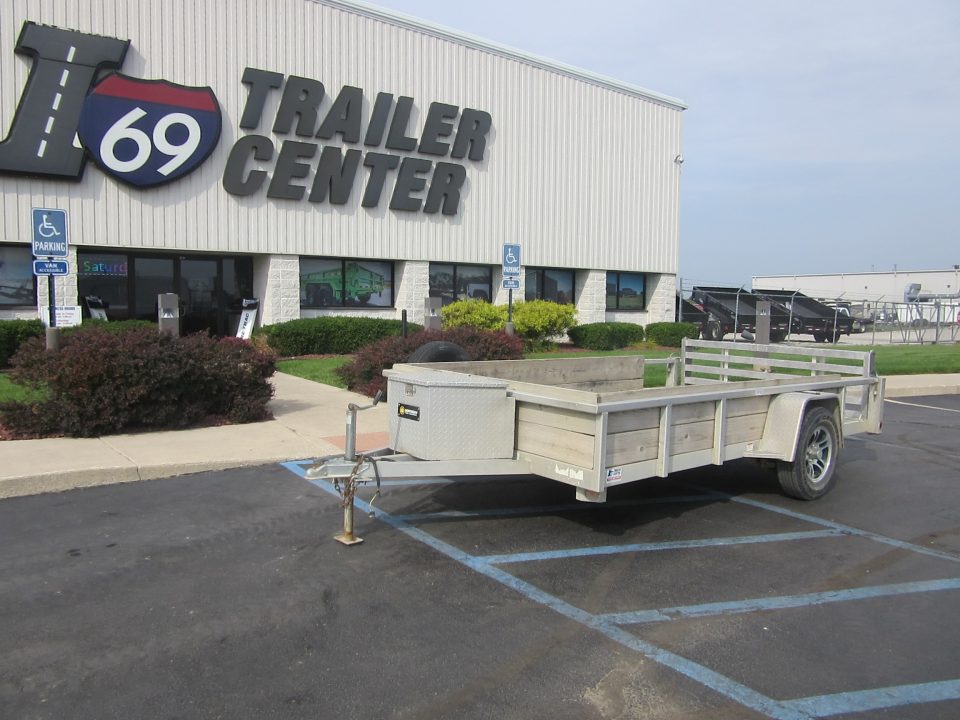 Used 2019 Quality Steel and Aluminum 7 x 12 8012ALSA Aluminum Utility Trailer 3K / Spare Tire / Toolbox