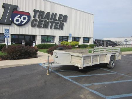Used 2019 Quality Steel and Aluminum 7 x 12 8012ALSA Aluminum Utility Trailer 3K / Spare Tire / Toolbox