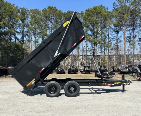 New 2027 Big Tex 7x14 Dump Trailer, 20K Hydraulic Jack, 48" Sides, Swing Tarp, 14-Ply Tires