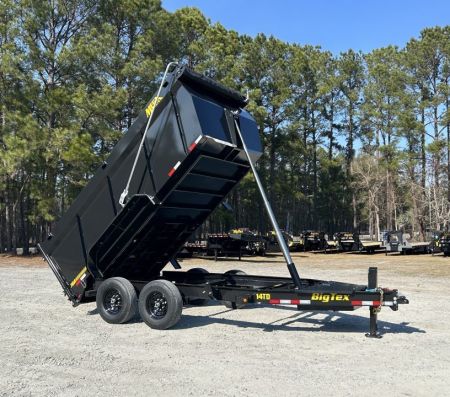 New 2027 Big Tex 7x14 Dump Trailer, 20K Hydraulic Jack, 48  Sides, Swing Tarp, 14-Ply Tires