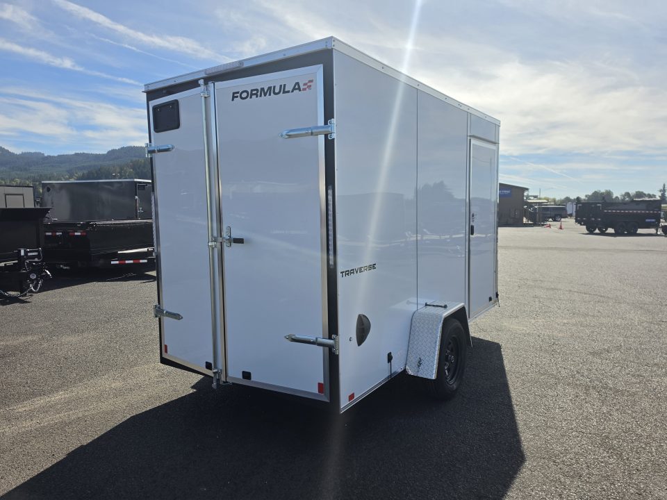 New 2027 Formula Traverse 6 x 12 Enclosed Trailer w/ Double Doors 3K GVWR
