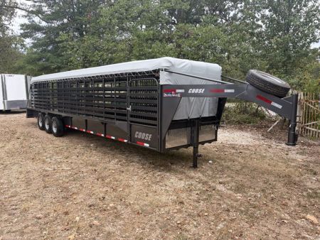 New 2027 Coose GN 6'8X32 3-7K AXLES Stock / Stock Combo Trailer 14PLY