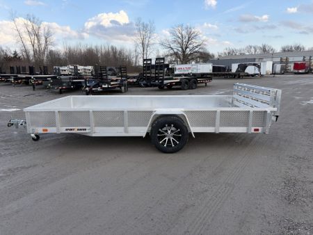 New 2027 Sport Haven AUT714DS-F (7' X 14') 2.9K Aluminum Utility Trailer w/ ATP Sides