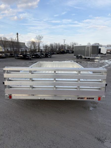 New 2027 Sport Haven AUT714DS-F (7' X 14') 2.9K Aluminum Utility Trailer w/ ATP Sides