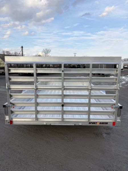 New 2027 Sport Haven AUT714DS-F (7' X 14') 2.9K Aluminum Utility Trailer w/ ATP Sides