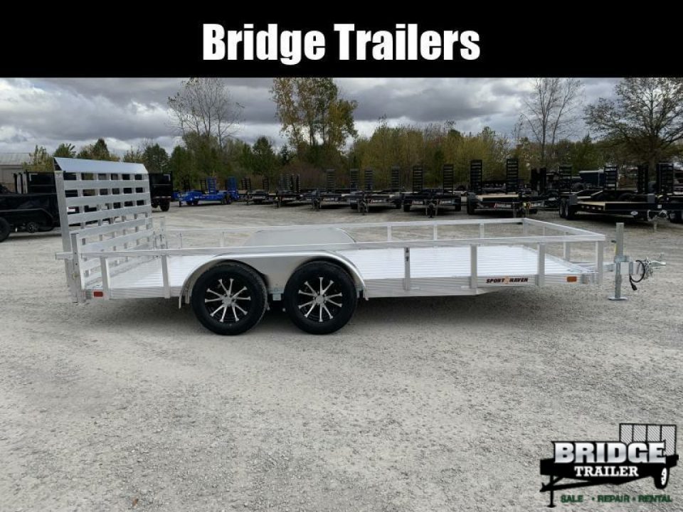 New 2027 Sport Haven AUT716TD-HD (7' X 16') 7K Deluxe Aluminum Utility Trailer