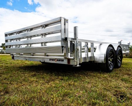New 2027 Sport Haven 7X16 7K DELUXE Utility Trailer W/ LATERAL REMOVABLE RAMPS